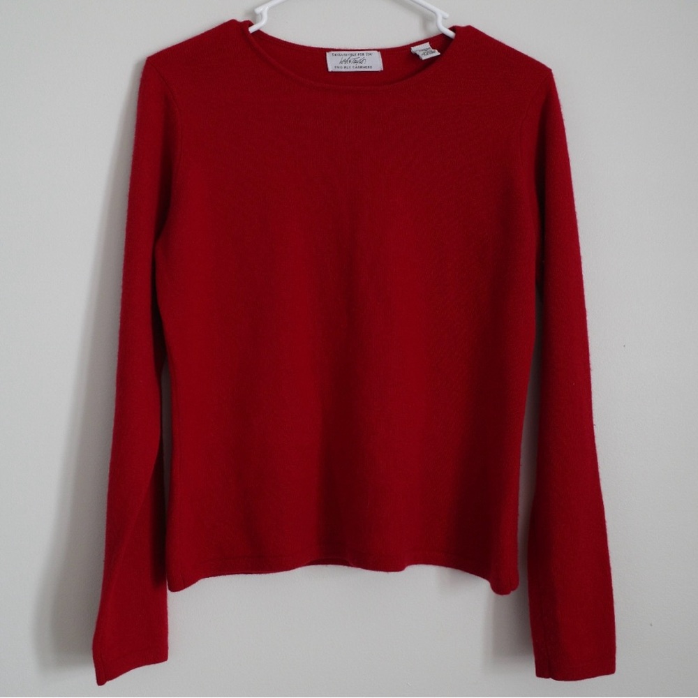 Lord & Taylor Vibrant Red 100% Cashmere Sweater